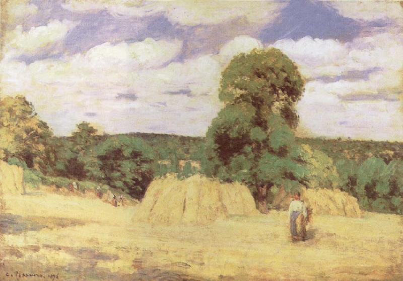 Camille Pissarro Harvest at Monfoucault Norge oil painting art